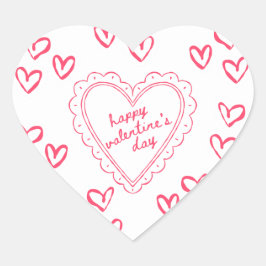 Galentine’s Day Valentinsgruß-Einladung für Mädche Herz-Aufkleber