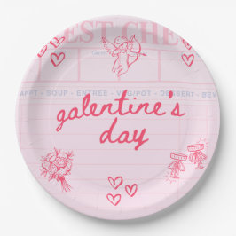 Galentine’s Day Valentinsgruß-Einladung für Mädche Pappteller