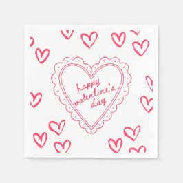 Galentine’s Day Valentinsgruß-Einladung für Mädche Serviette