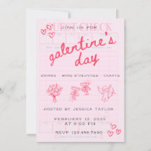 Galentine’s Day Valentinstag Einladung für Mädchen