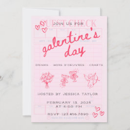 Galentine’s Day Valentinstag Einladung für Mädchen