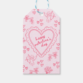 Galentine’s Day Valentinstag Mädchen Rosa Geschenkanhänger