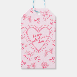 Galentine’s Day Valentinstag Mädchen Rosa Geschenkanhänger