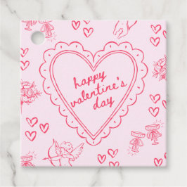 Galentine’s Day Valentinstag Mädchen Rosa Geschenkanhänger