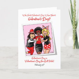 Galentine’s Tag 13. Feb Gal Pals feiern Freundinne Feiertagskarte