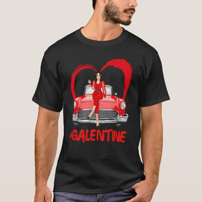 Galentine Single Best Bestie Valentines Day Women  T-Shirt (Vorderseite)