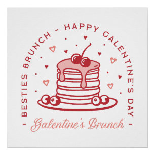 Galentiner Tag besticht durch seinen Brunch-Coquet Poster