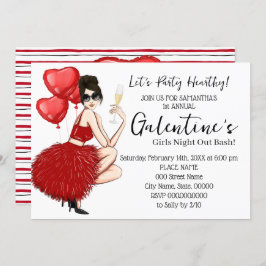 Galentine's Bash Girls Night Out Valentine's Party Einladung
