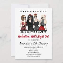 Galentine's Bash Girls Night Out Valentines Party Einladung