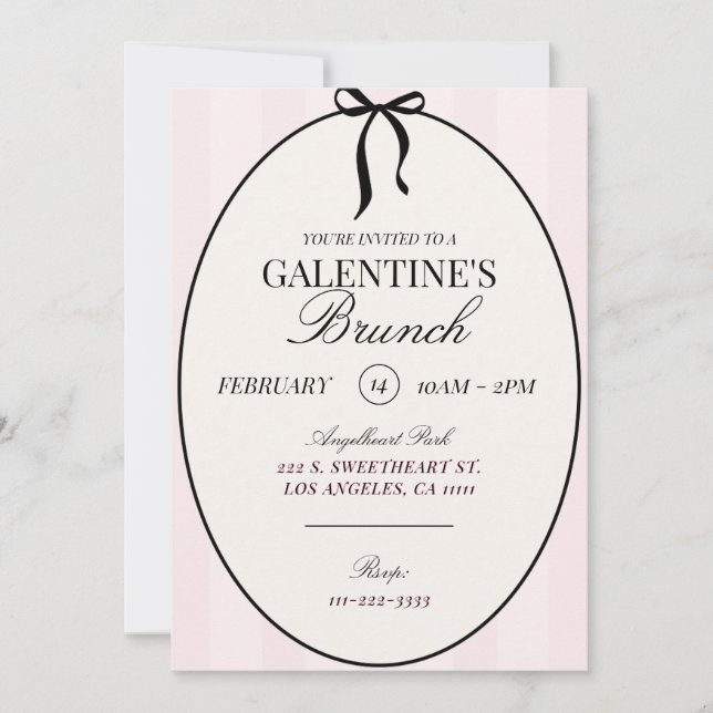 Galentines Brunch Valentines Party Einladung (Vorderseite)