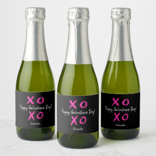 "Galentine's Cheers" Custom Pink & Black XOXO Mini