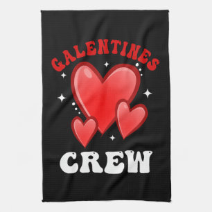 Galentines Crew Herz Geschirrtuch