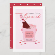 Galentine's Day Bruch Champagne Drink Herz