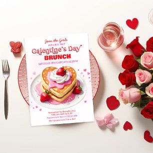 Galentine's Day Brunch Frühstück Einladung
