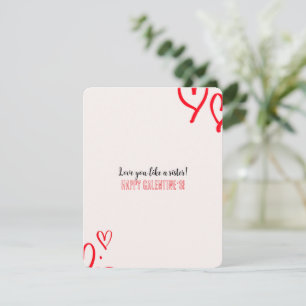 Galentine's Day Card Herzliche Nachricht Rotes Her Feiertagskarte