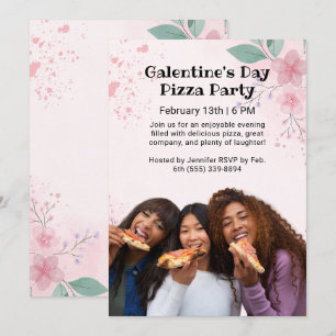 Galentine's Day Foto-Pizza-Party Einladung