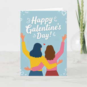 Galentines Day Freundschafts-Herzen-Karte Karte