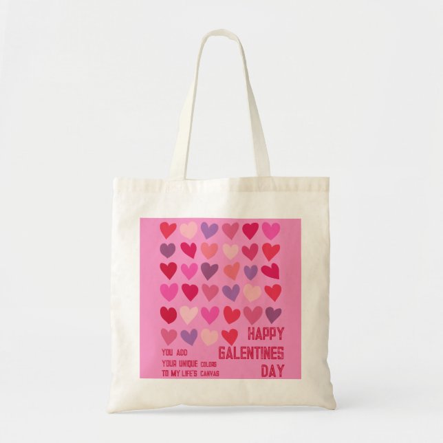 Galentines Day Gal Pal Hearts Kunstwerk Geschenke Tragetasche (Vorne)