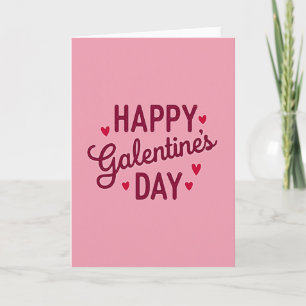 Galentines Day Glitzer-Herzen-Karte Karte
