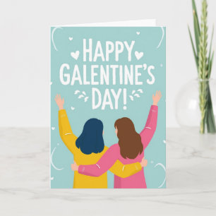 Galentines Day Herz Karte