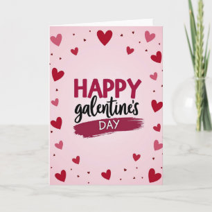 Galentines Day Herzen Freundschaftskarte Karte