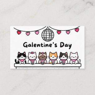 Galentine's Day Karte Katzenliebhaber Valentinstag