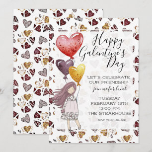Galentine's Day Mittagessen-Einladung Einladung
