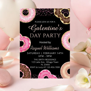 Galentine's Day Party Donuts Einladung