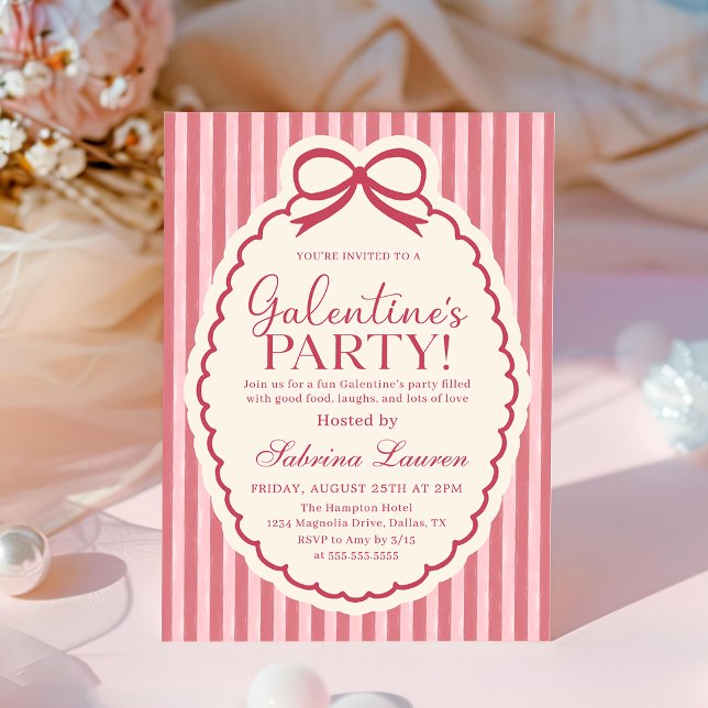 Galentine's Day Party Girls Valentine Invitation Einladung (Von Creator hochgeladen)