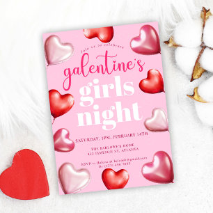 Galentine's Day Pink Fun Girly Party Einladung