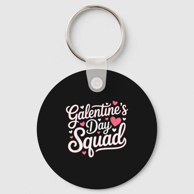 Galentine's Day Squad For Friends Festive Ladies V Schlüsselanhänger (Vorderseite)