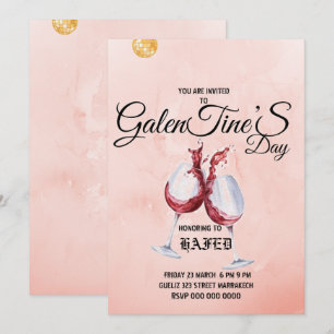 Galentine's Day Tasse florale moderne rosa Einladu Einladung