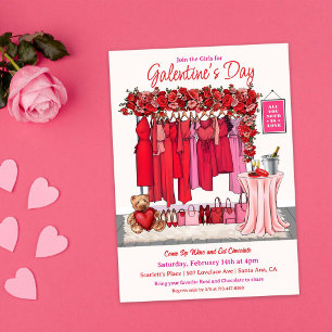 Galentine's Day Valentinstag-Party-Einladung Einladung