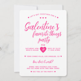 Galentine's Favorite Things Party Einladung