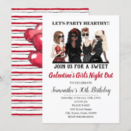 Galentine's Girls Night Out Valentines Party Einladung