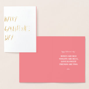 Galentine's Gold Pink Karten-Design Folienkarte