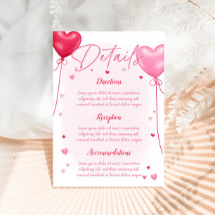 Galentine's Liebe ist in der Air Wedding Detail Ca Begleitkarte