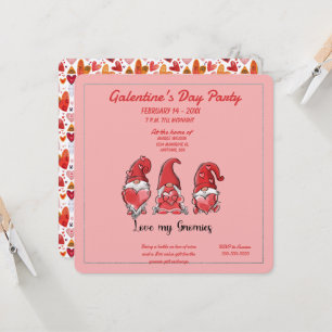 Galentine's Love My Gnomies Party Einladung