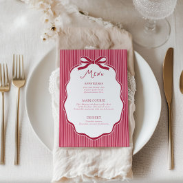 Galentine's Party Kirschroter Rahmen Menükarte Einladung