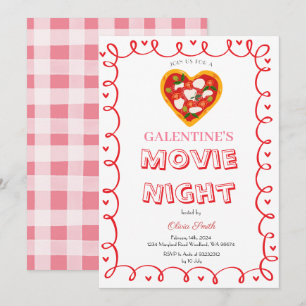 Galentine's Retro-Kinoabend-Einladung Einladung