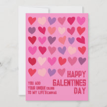 Galentines Tag Einzigartige Freunde Rosa Rote Herz