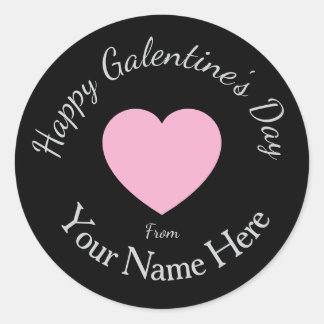 Galentines Tag Von Ihrem Namen Hier Benutzerdefini Runder Aufkleber