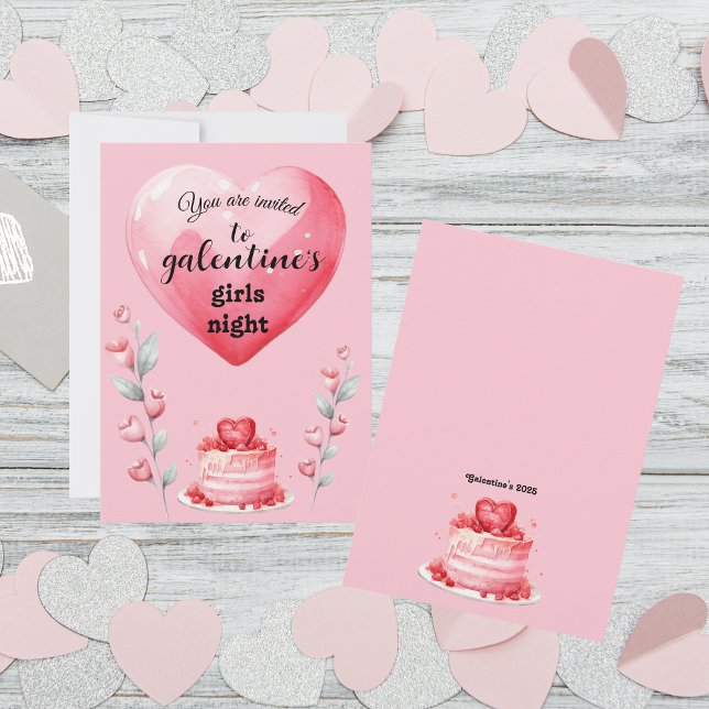 Galentinische Mädchennacht Einladung (Make girl's night perfect with our galentine's girls night)
