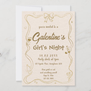 Galentinische Mädchennacht Einladung