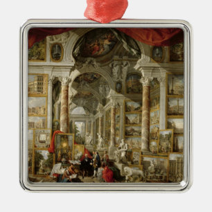 Galerie mit Ansichten von modernem Rom, 1759 Ornament Aus Metall