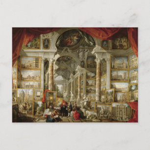 Galerie mit Blick auf das moderne Rom, 1759 Postkarte