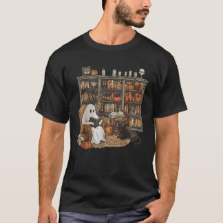Galerie Reading Buch Retro Bibliothek Halloween Sp T-Shirt