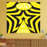 Galerie-verpackte Leinwand: Cyber Yellow & Black S