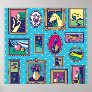 Galerie Wand: Diverse Bildersammlung Poster