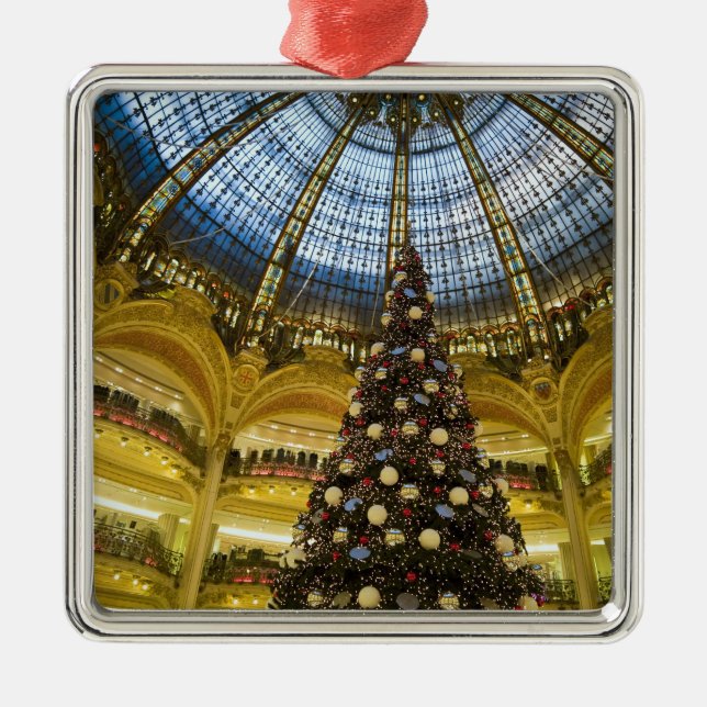 Galeries La Fayette zu Weihnachten, Paris, Frankre Ornament Aus Metall (Vorne)